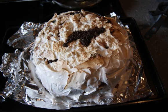 That thing on top should be an elephant, but what about this cake has been perfect thus far?