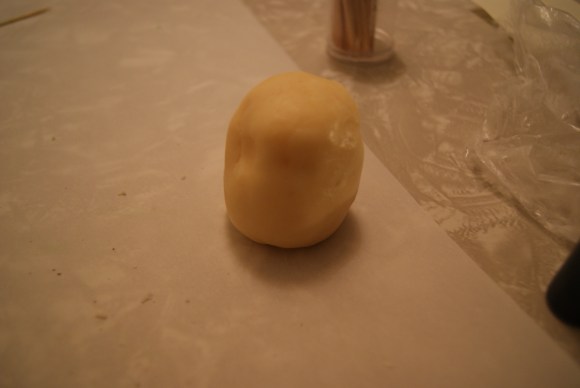 This is a face. It will eventually become the face of Jesus. I'm just trying to show you what "workable consistency" means. Sorry for creeping you out.