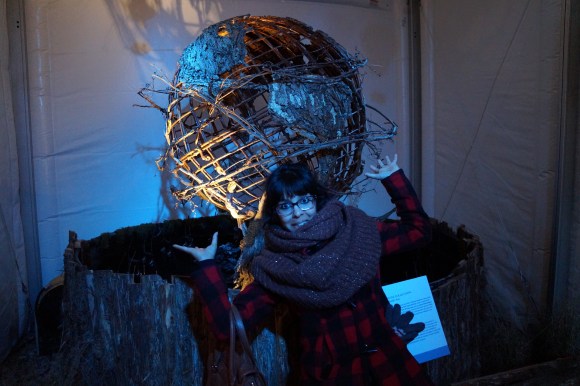 Being a completely ridiculous human being at the Train Show.